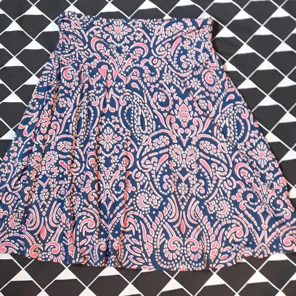 Cynthia Rowley Blue & Pink Paisley Pull-On Mini Skirt NWT Small